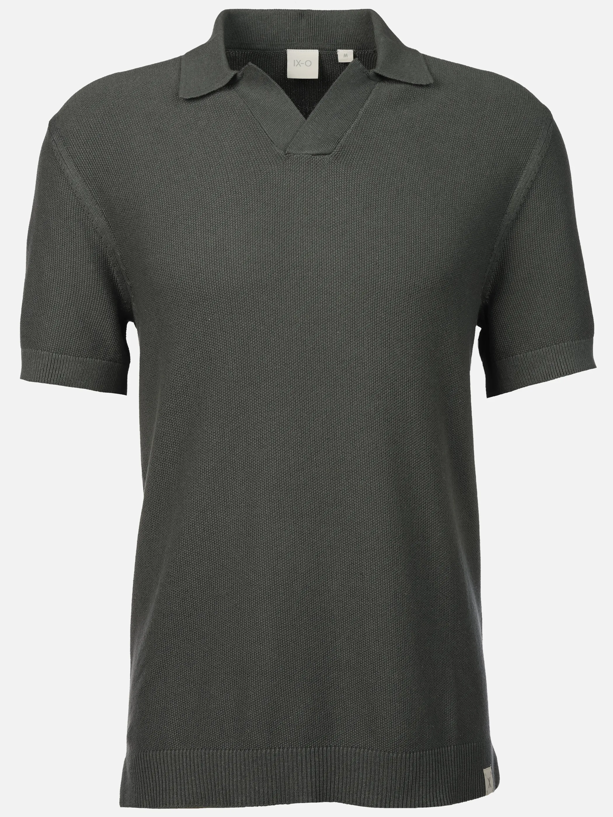 IX-O H93128M91004AAWG YF He-Strick Poloshirt Grau 925915 23000 1